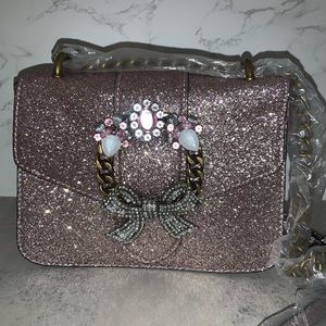 Glitter jeweled Aldo handbag
